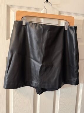 The A&F Scarlett Vegan Leather Mini Skort